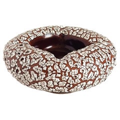 French Vallauris Fat Lava Decor Biomorphic Ceramic Ashtray Vide-Poche, 1950s