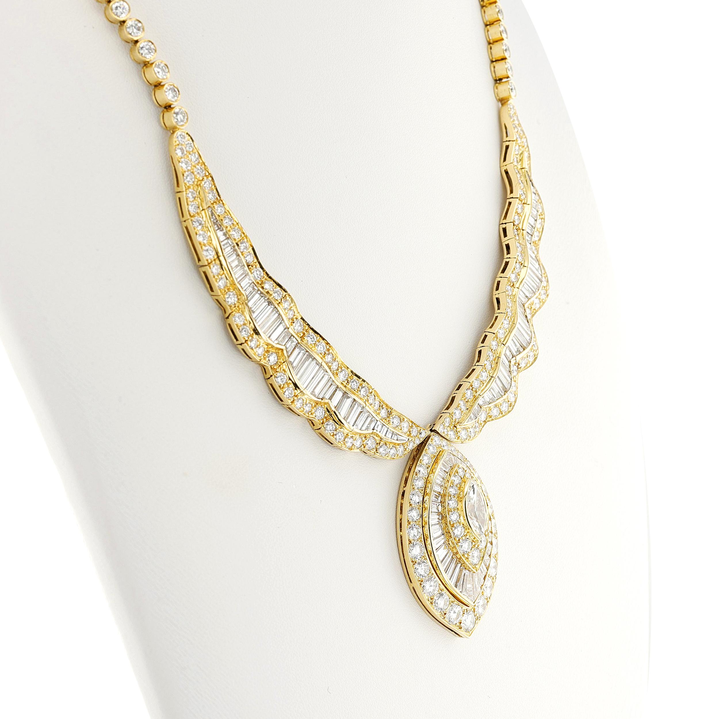 Halskette mit Diamanten im Marquise-Schliff von Van Cleef & Arpels für Damen oder Herren im Angebot