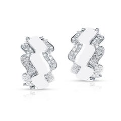 French Van Cleef & Arpels Wave-Style Earrings, 18k