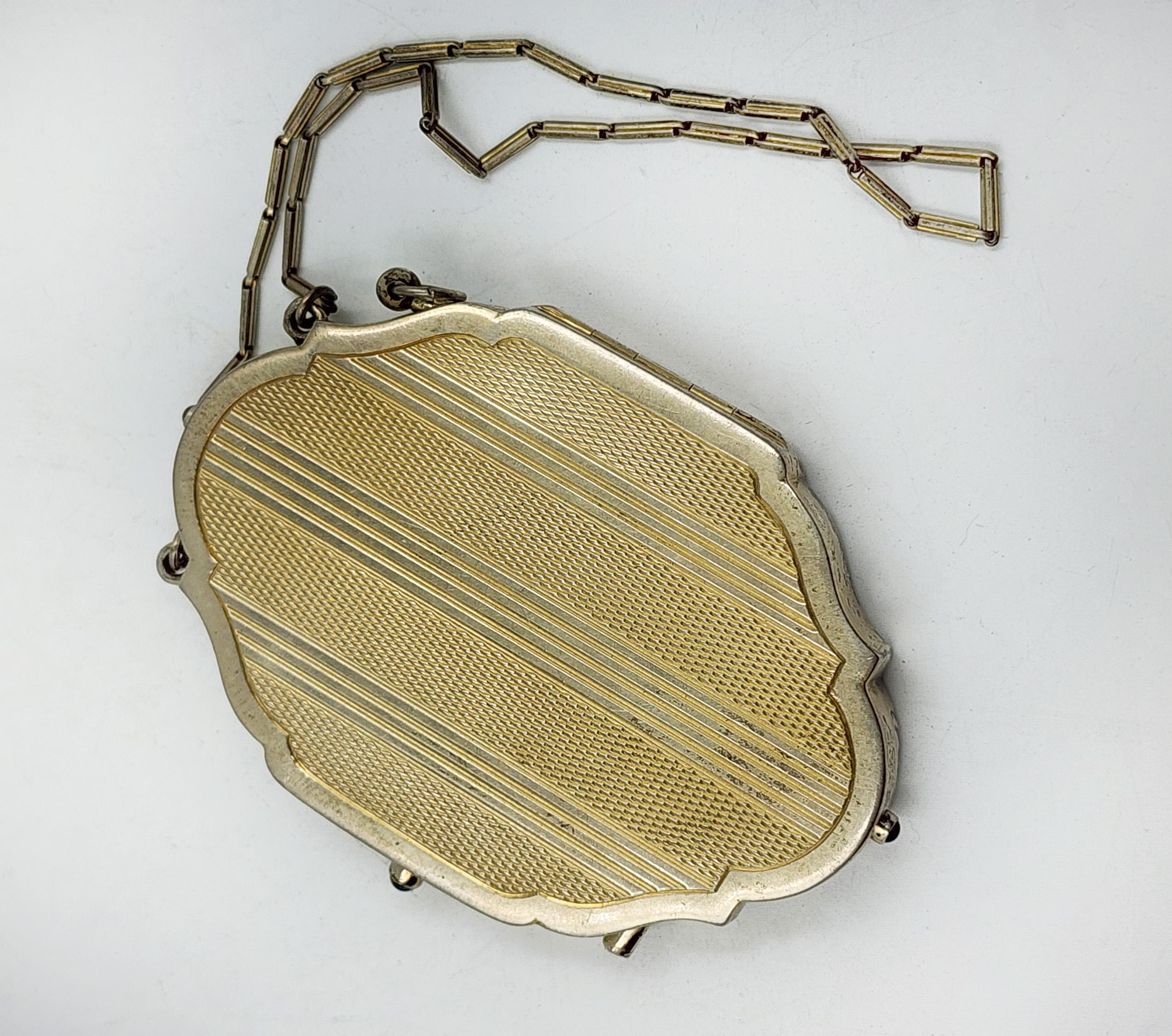 Französischer Waschtisch aus Sterlingsilber mit Emaille-Design (Handgefertigt) im Angebot