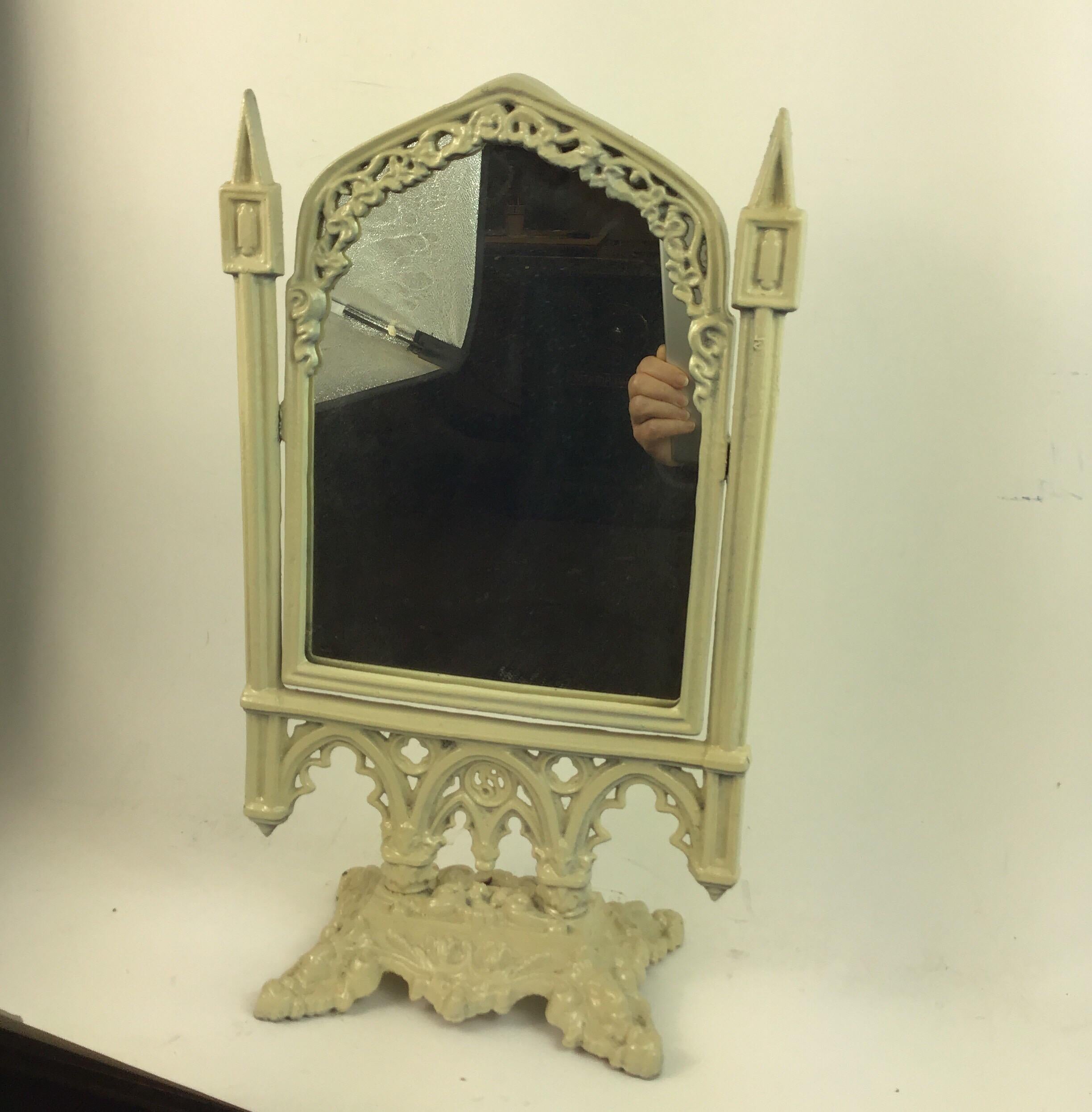 French Vanity Swivel Mirror In Good Condition For Sale In Douglas Manor, NY