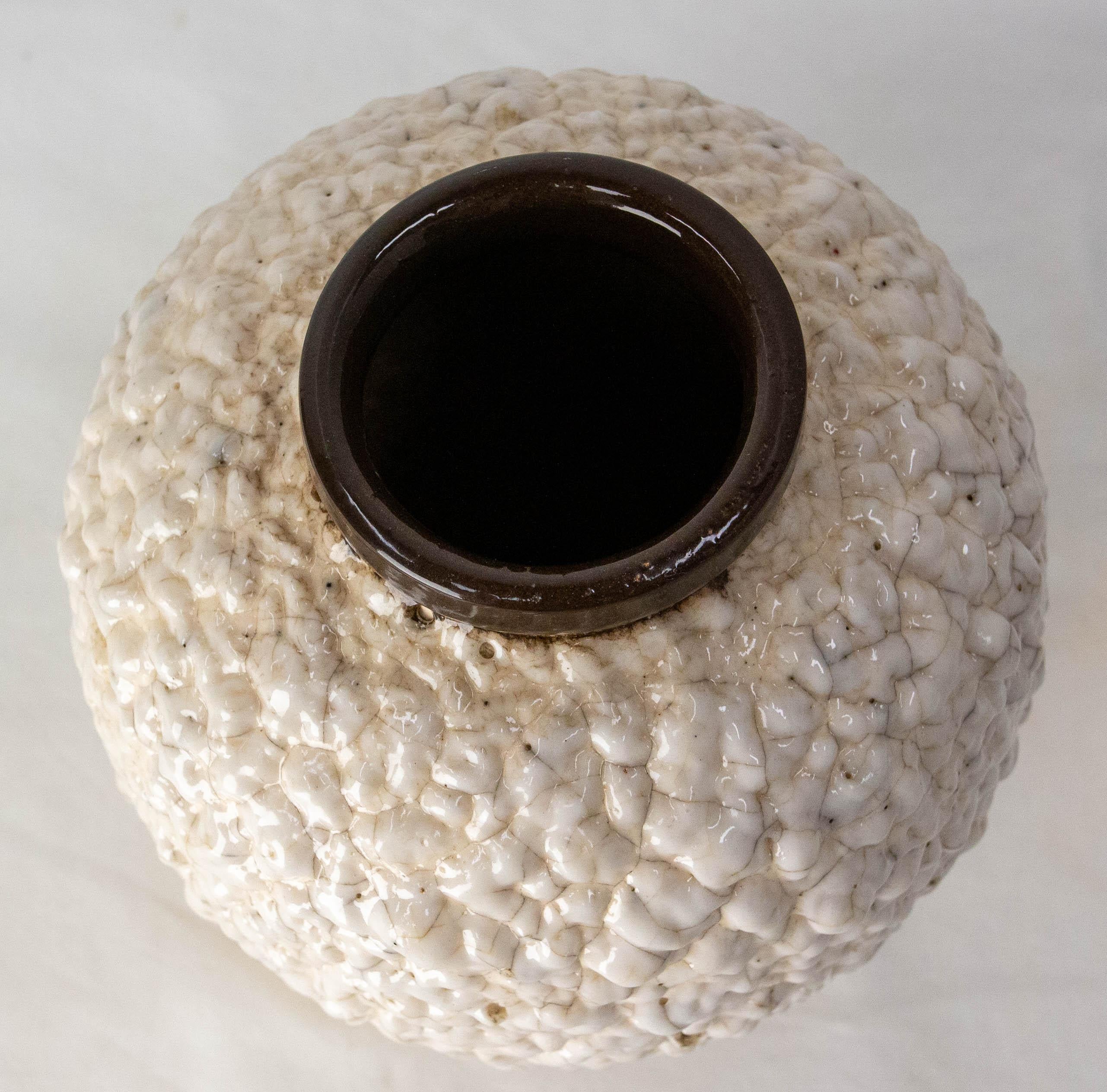 Ceramica Vaso francese stile Jean Besnard con smalto croccante, circa 1940 in vendita