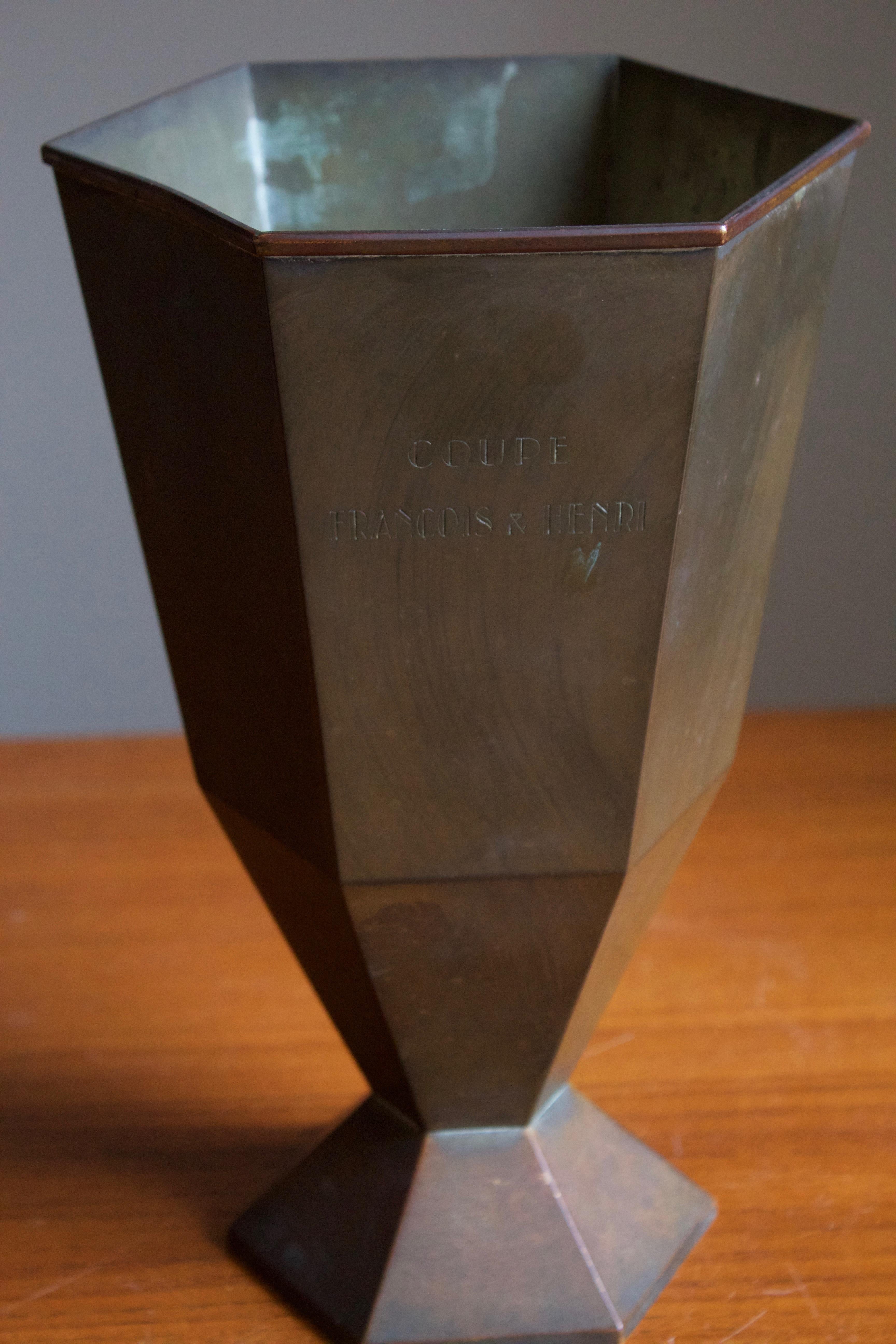 Swedish French, Vase or Vessel, Bronze, France, 1940s