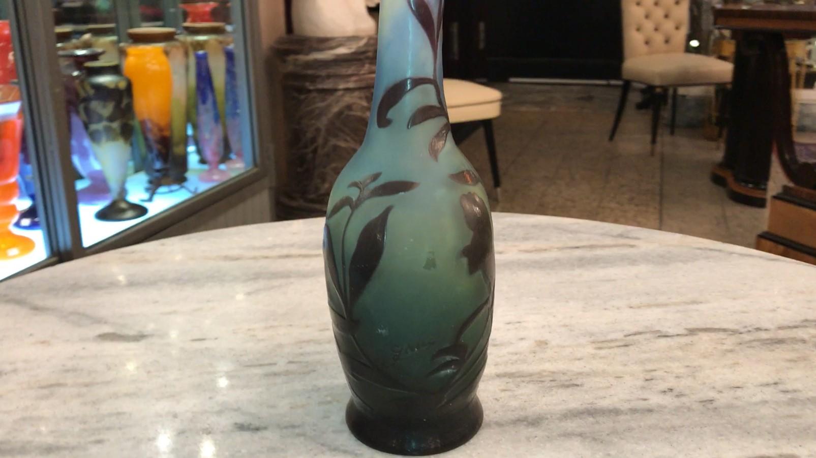  French Vase, Sign: Gallé, Style: Jugendstil, Art Nouveau, Liberty For Sale 7