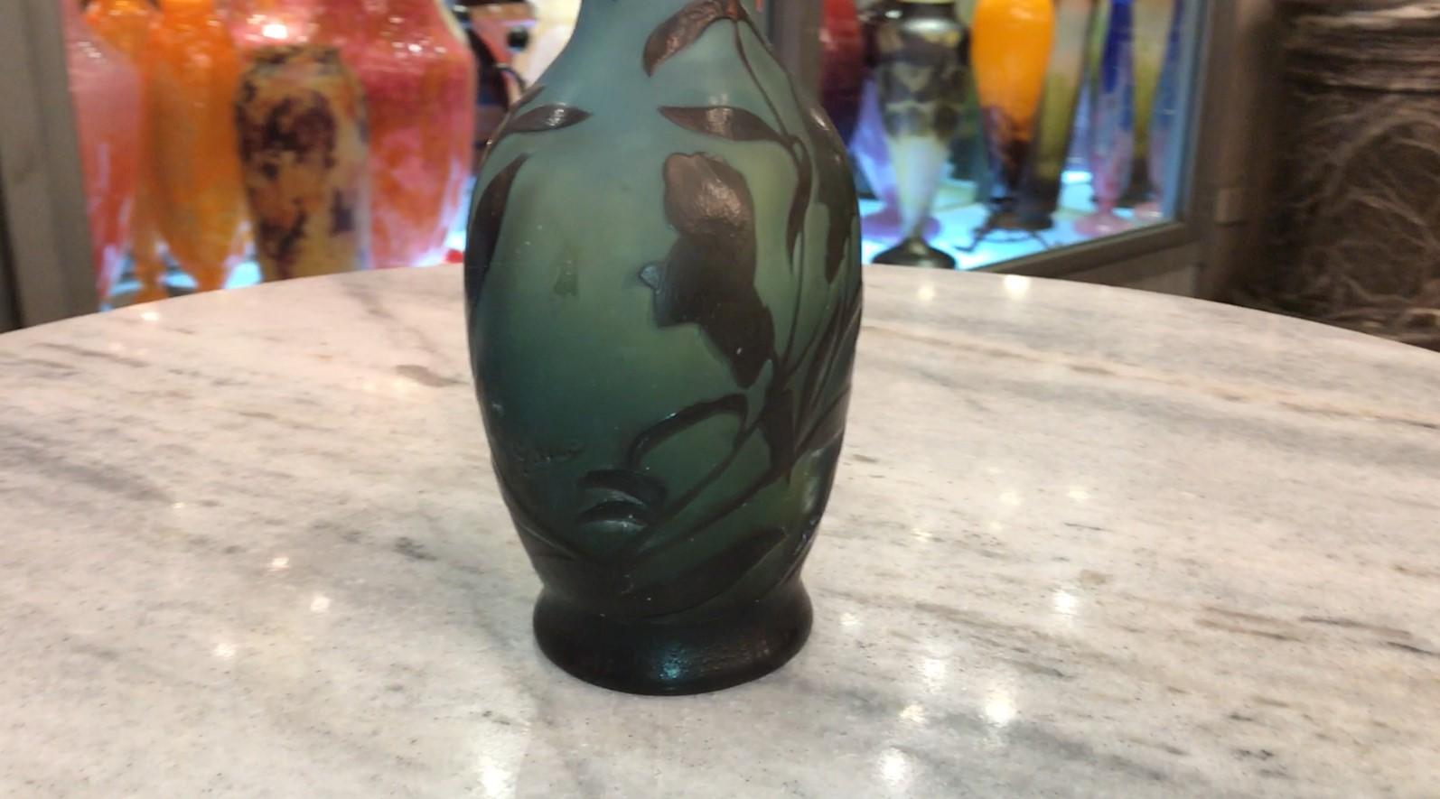  Vase français, Signe : Gallé, Style : Jugendstil, Art Nouveau, Liberty Bon état - En vente à Ciudad Autónoma Buenos Aires, C