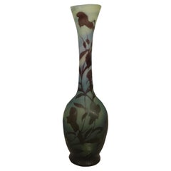 Antique  French Vase, Sign: Gallé, Style: Jugendstil, Art Nouveau, Liberty