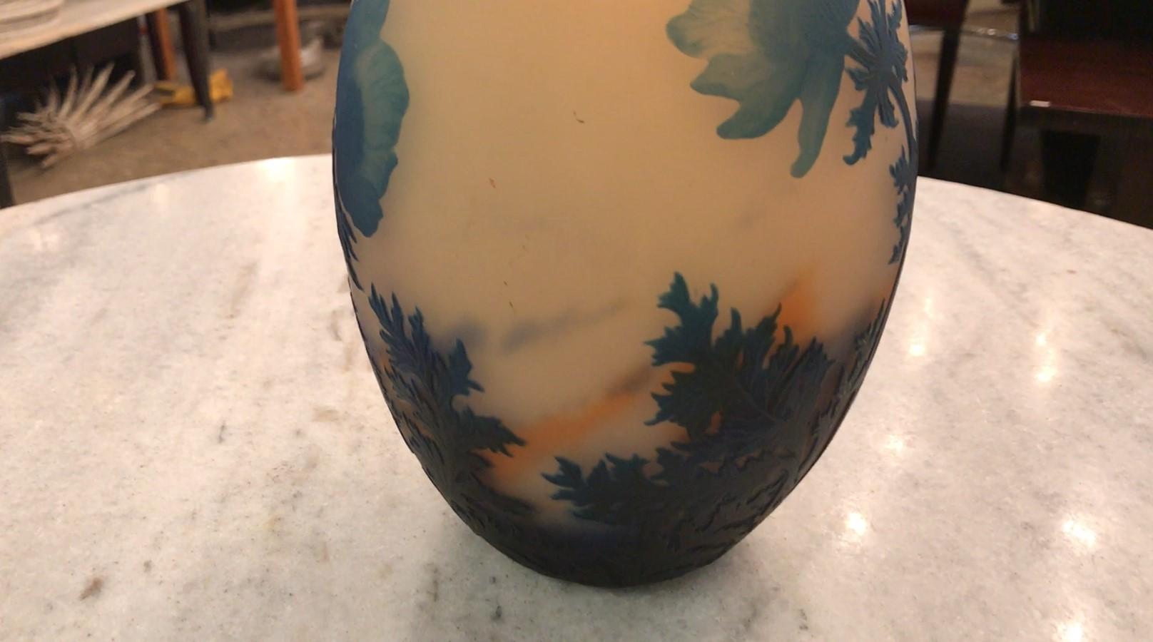 French Vase, Sign: Muller Freres Luneville, Jugendstil, Art Nouveau, liberty For Sale 8