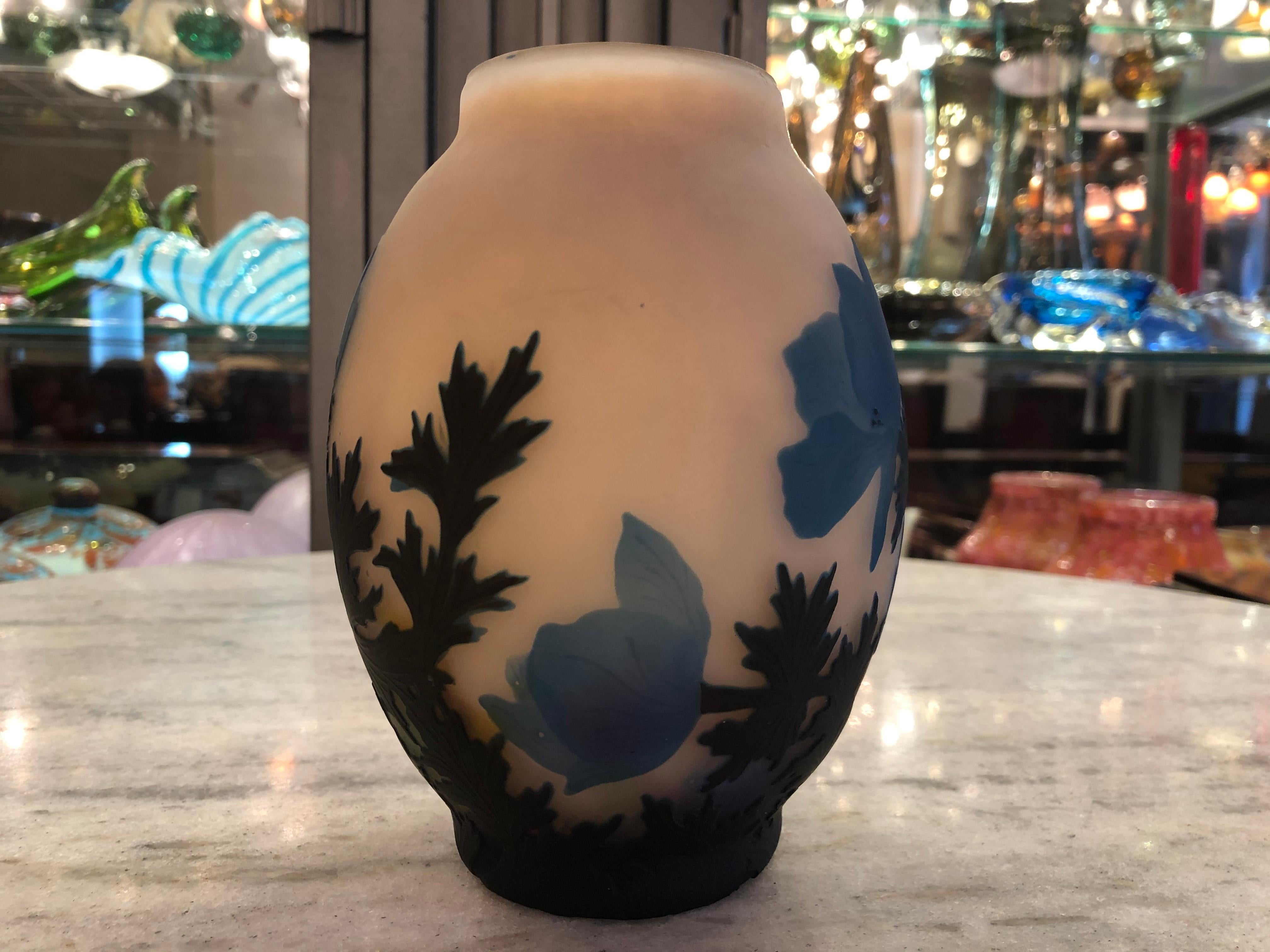 French Vase, Sign: Muller Freres Luneville, Jugendstil, Art Nouveau, liberty For Sale 9