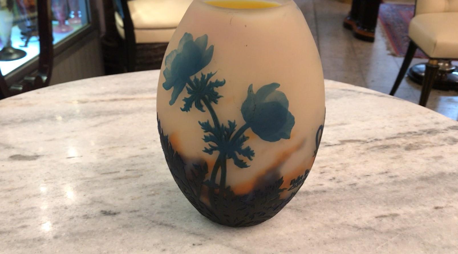 French Vase, Sign: Muller Freres Luneville, Jugendstil, Art Nouveau, liberty For Sale 10