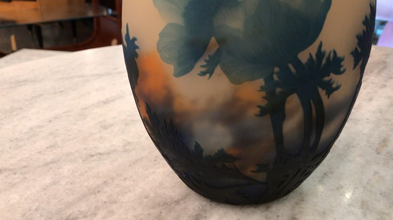 French Vase, Sign: Muller Freres Luneville, Jugendstil, Art Nouveau, liberty For Sale 4