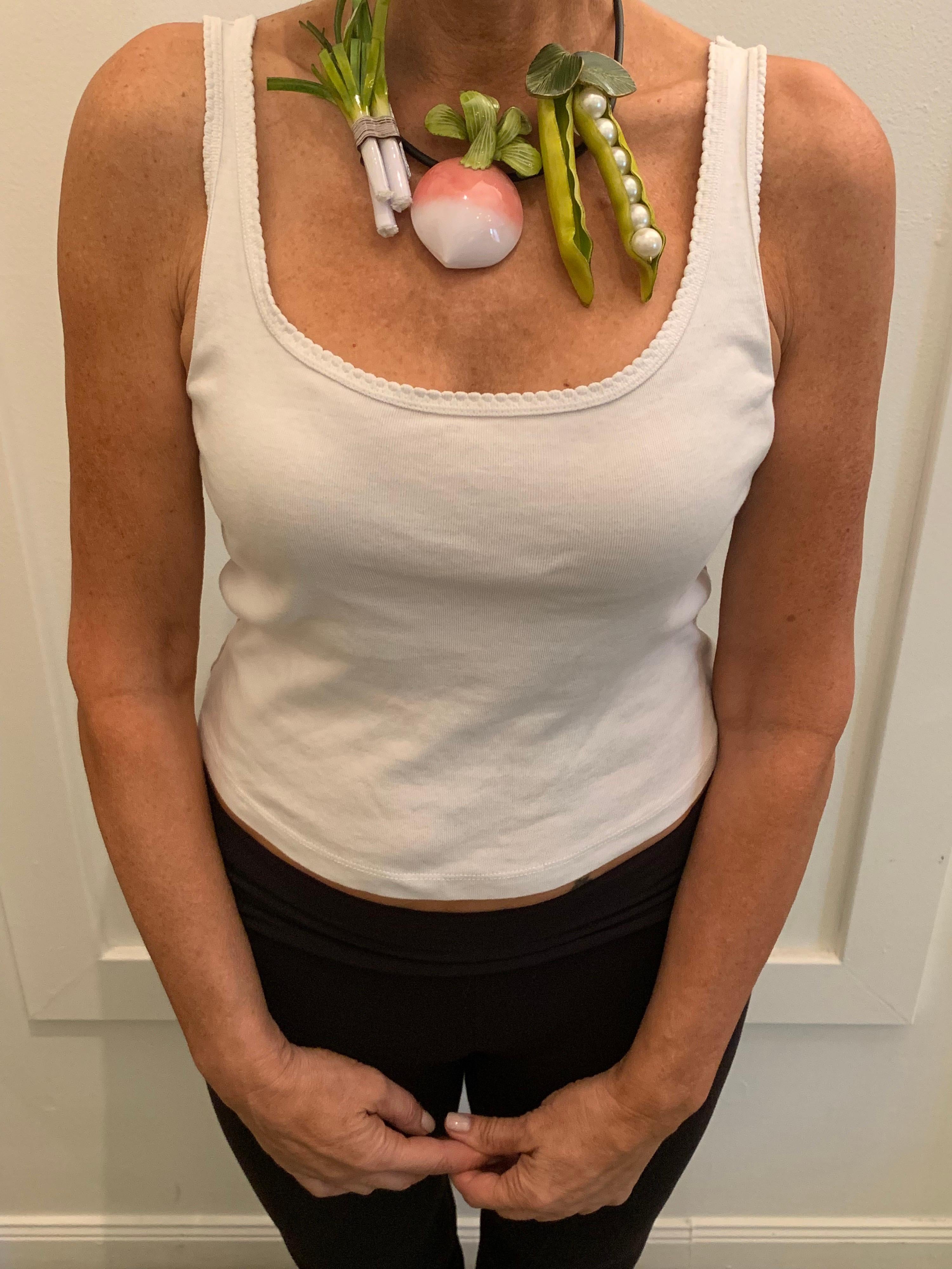 Contemporary French Vegetable Statement “Collier” Necklace 