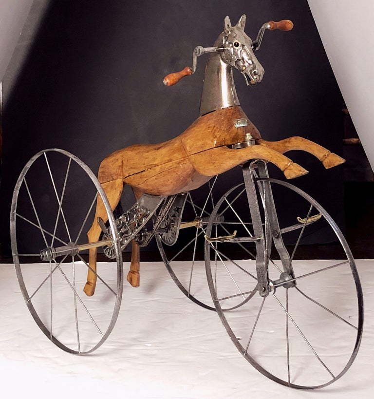 French Velocipede or Child's Horse Tricycle For Sale at 1stDibs
