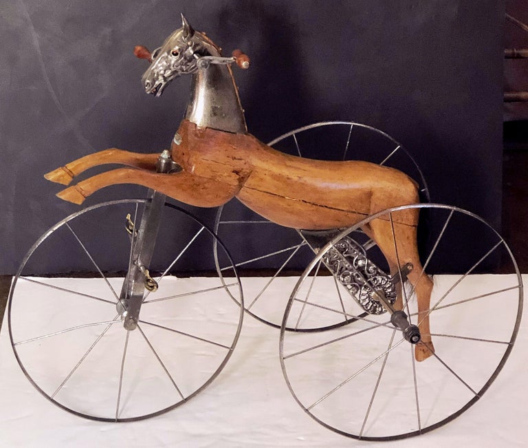 French Velocipede or Child's Horse Tricycle For Sale at 1stDibs