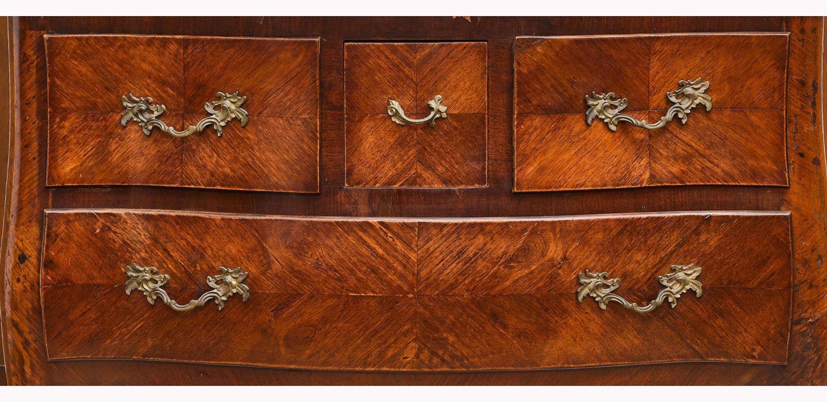 Carved French Veneered Commode, 19th Century