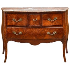 French Veneered Commode, 19th Century