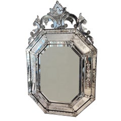 French 'Venetian' Mirror With A Shield Crest, 1900s