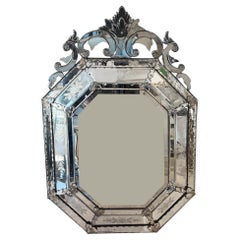 French 'Venetian' Mirror With A Shield Crest, 1900s