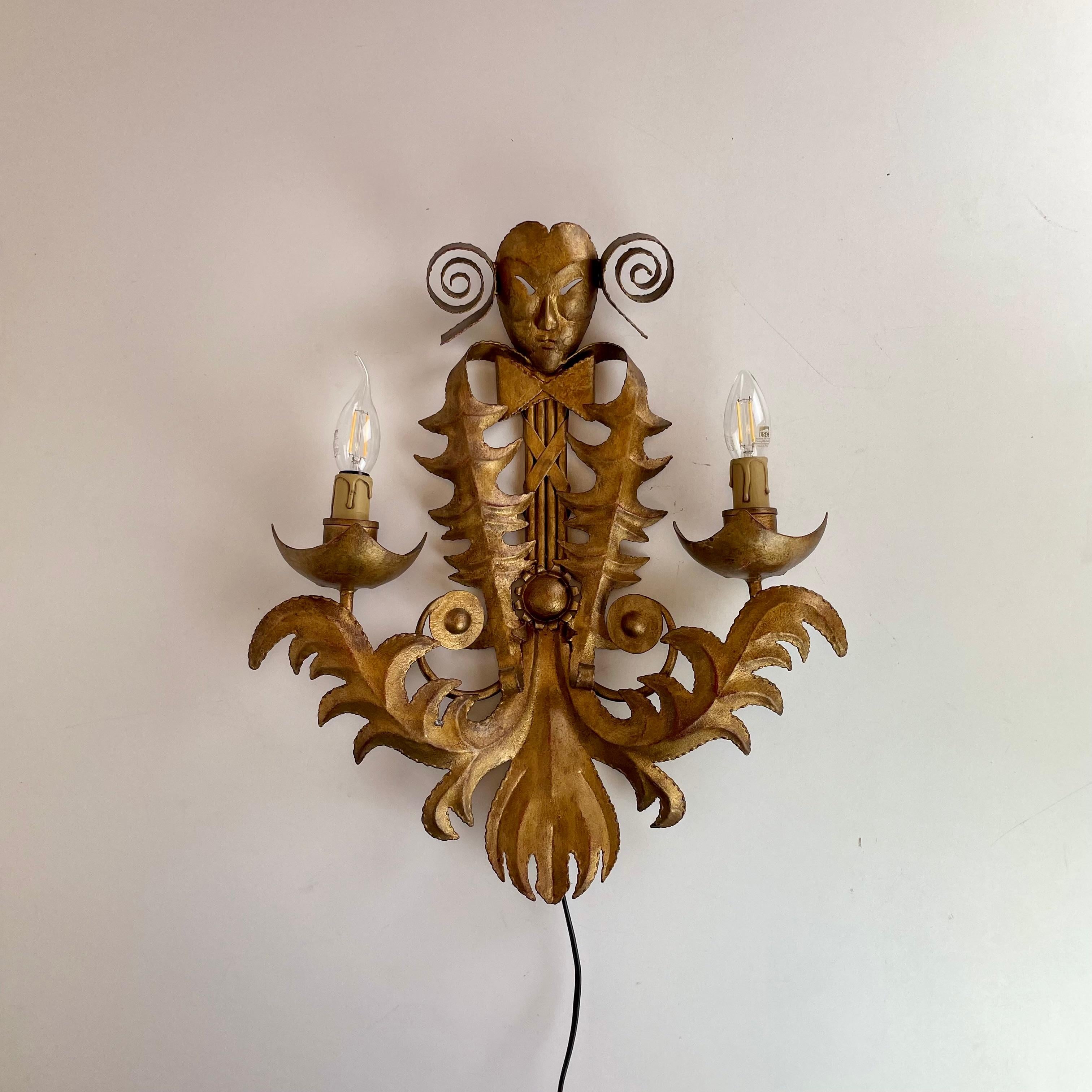 Aplique de pared francés de estilo veneciano, años 60 en venta 4