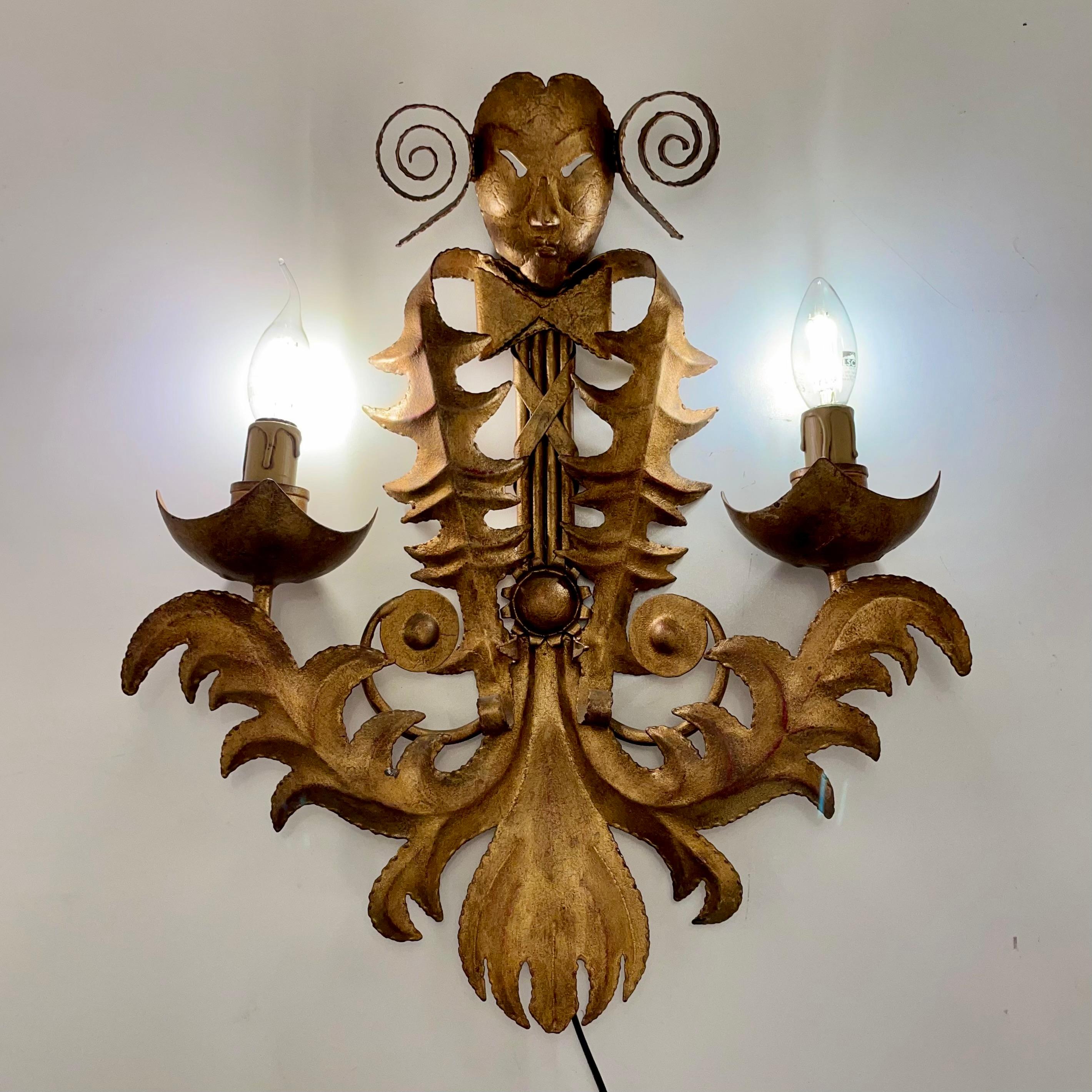 Aplique de pared francés de estilo veneciano, años 60 Renacimiento rococó en venta