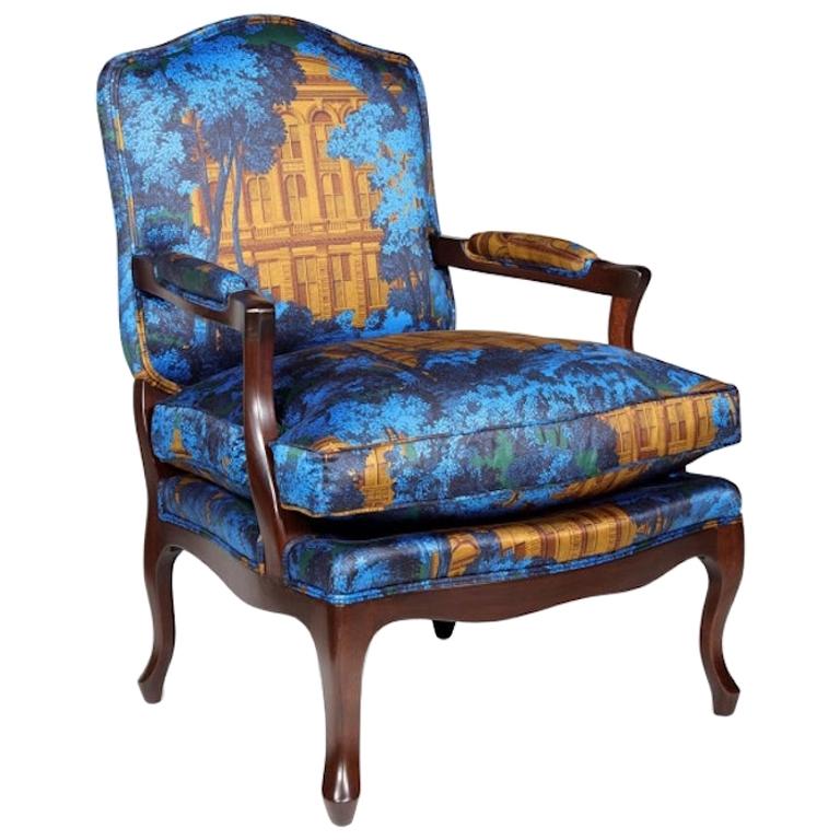 French Venice Fauteuil Louis XV Armchair, 20th Century For Sale