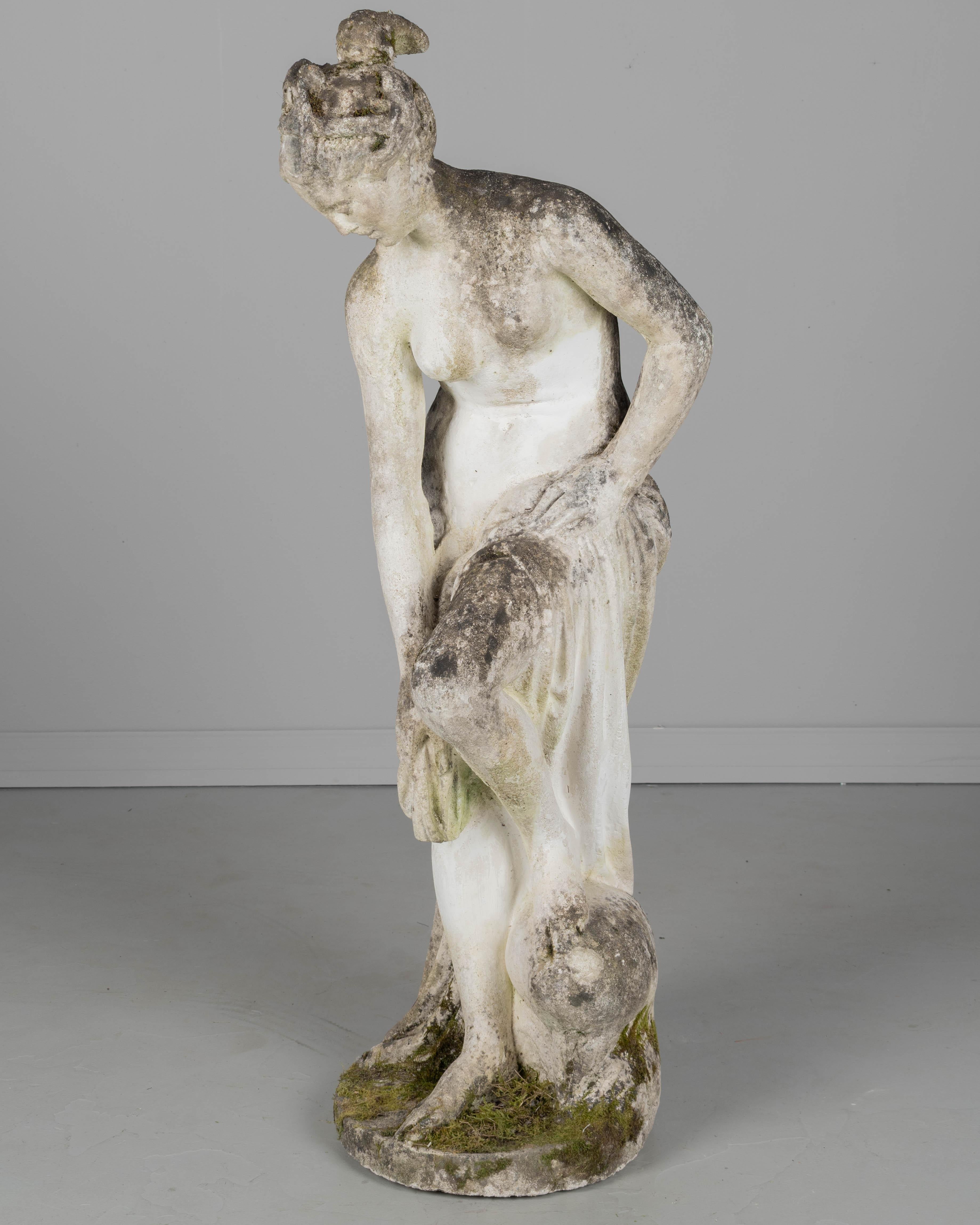 Classical Greek French Venus at the Bath Garden Statue For Sale