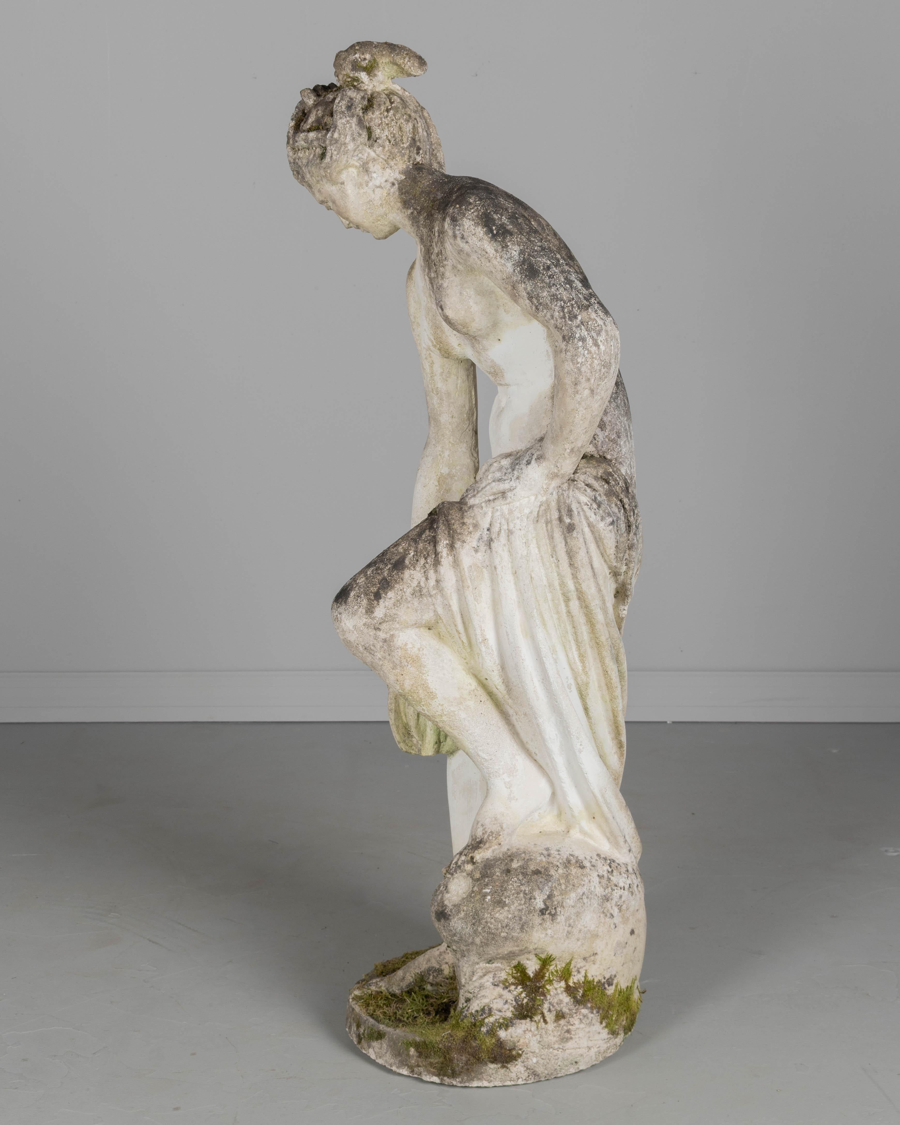 Hand-Crafted French Venus at the Bath Garden Statue For Sale