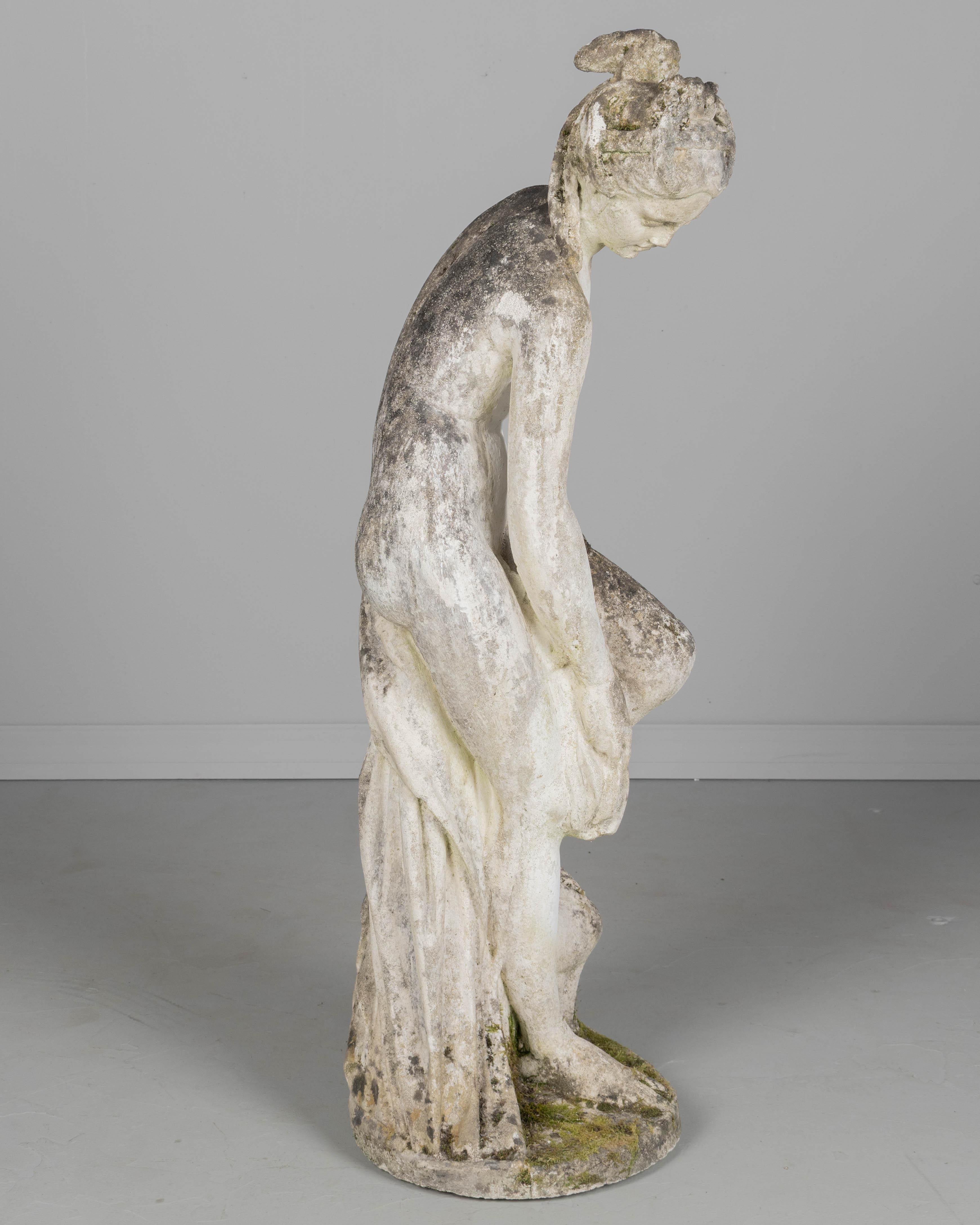 Cast Stone French Venus at the Bath Garden Statue For Sale