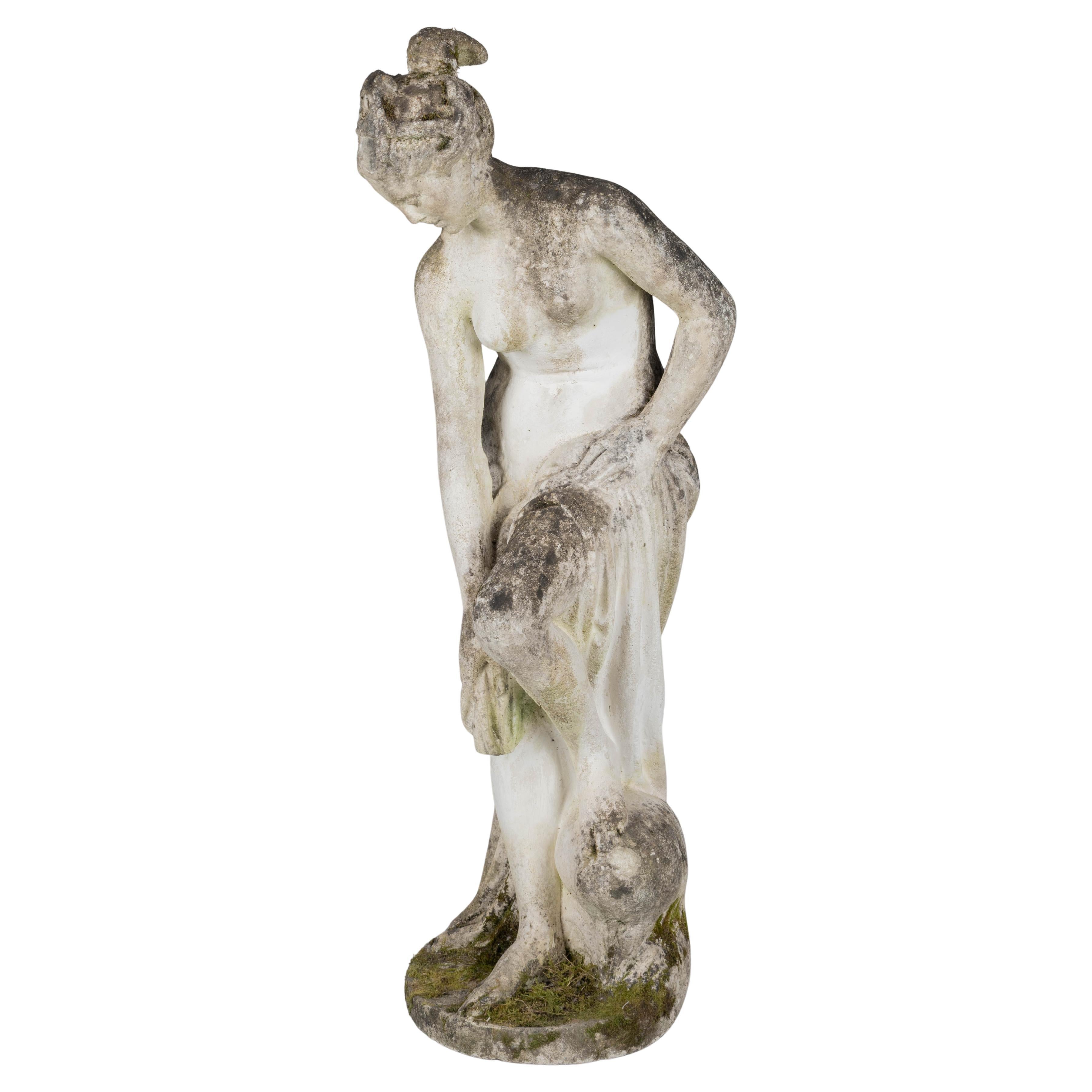 French Venus at the Bath Garden Statue For Sale