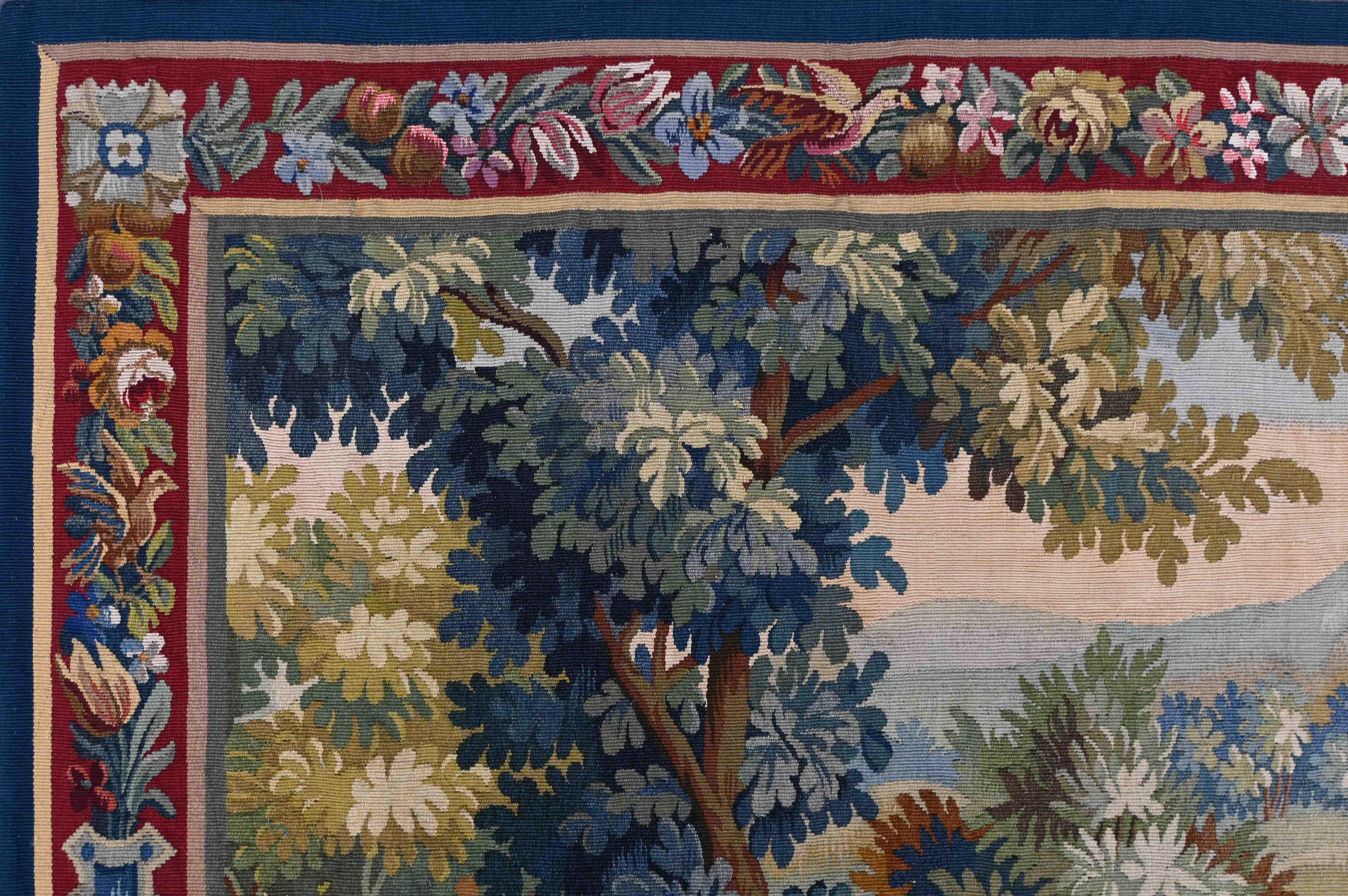 Tessuto a mano Arazzo francese Verdure Aubusson del XIX secolo - Numero 2180 - No. 1410 in vendita