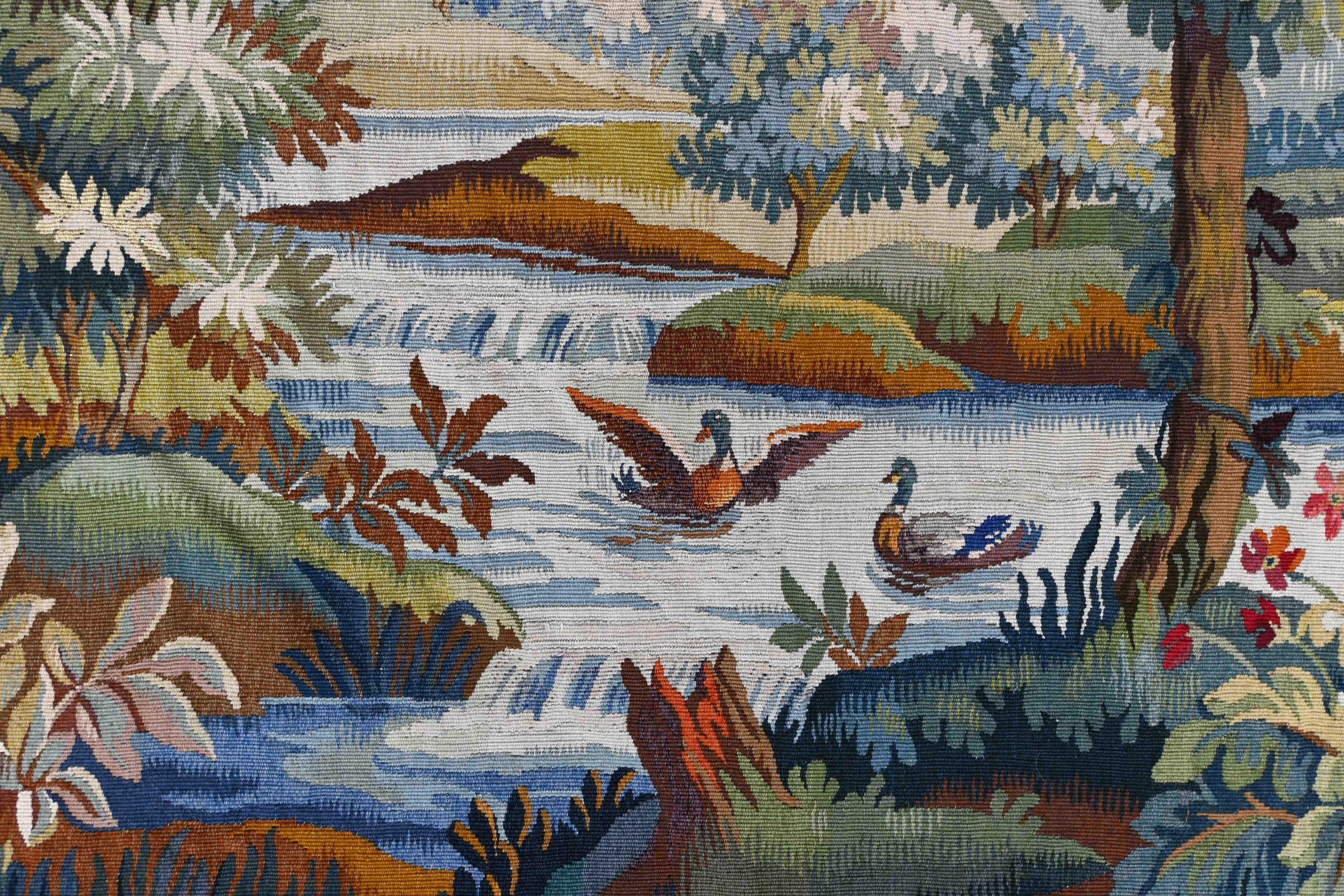 Lana Arazzo francese Verdure Aubusson del XIX secolo - Numero 2180 - No. 1410 in vendita