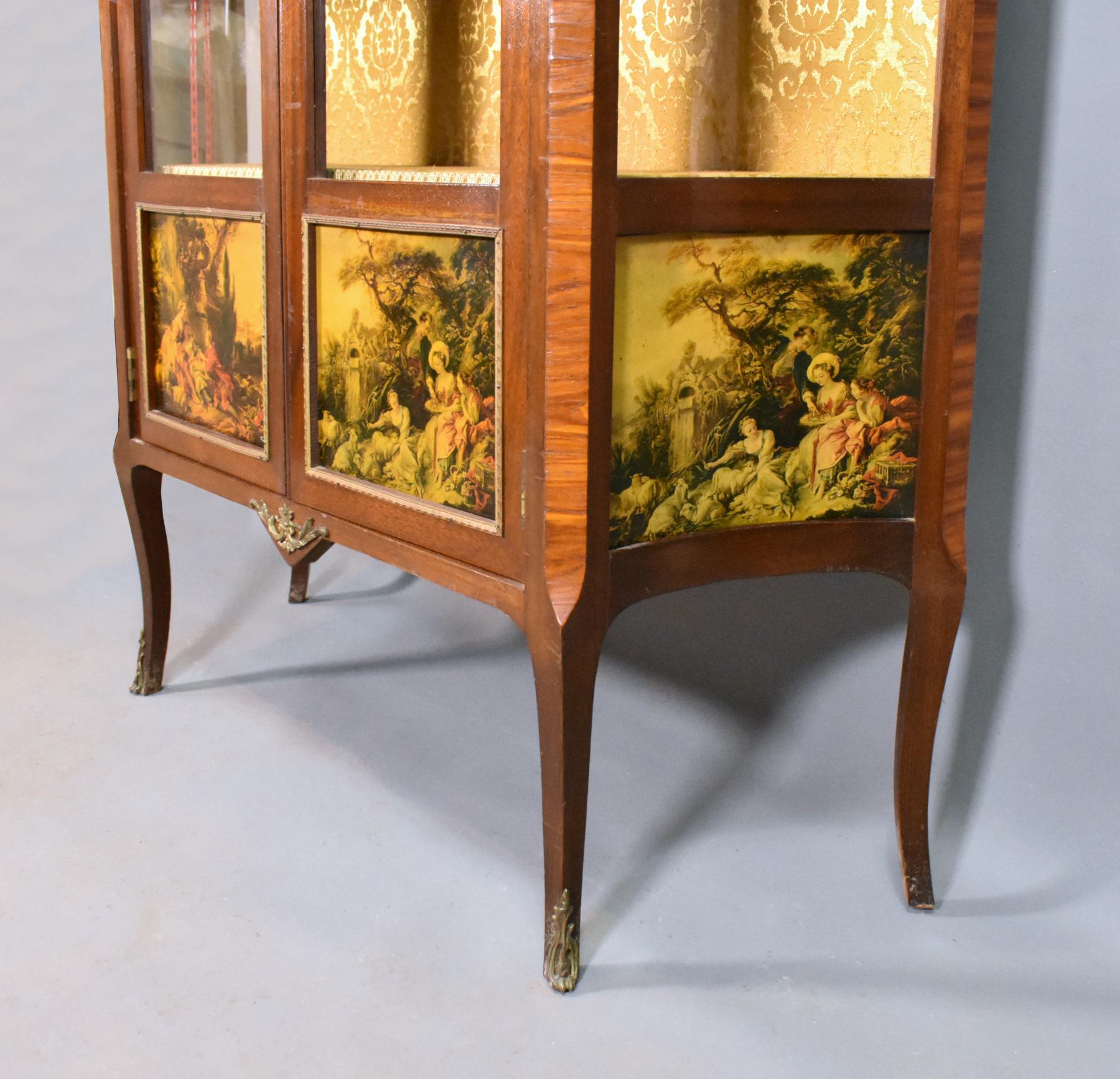 20th Century French Vernis Martin Style Vitrine For Sale