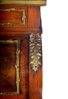 French Verny Martin Style Mahogany Bureau De Dame, circa 1890