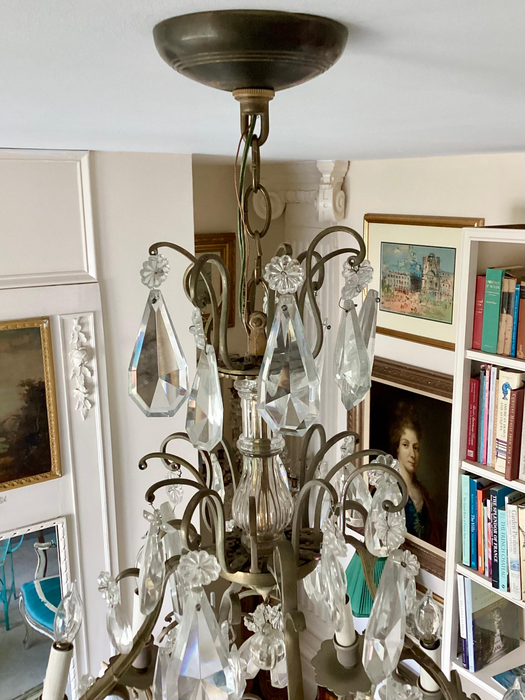 French Provincial French Versailles Bronze Chandelier