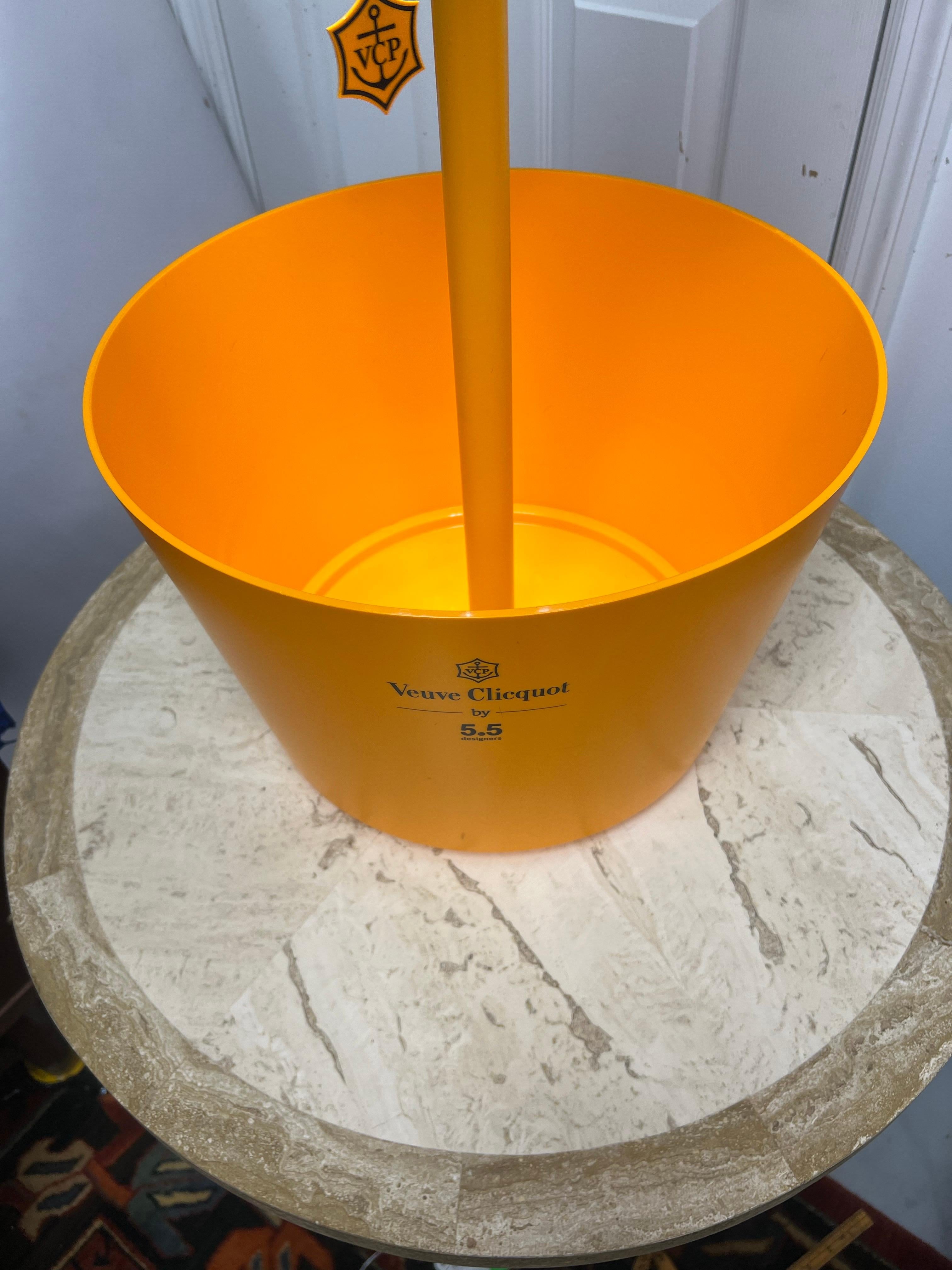 Modern French Veuve Clicquot Ponsardin Champagne Cooler, Ice Bucket With Table Lamp For Sale