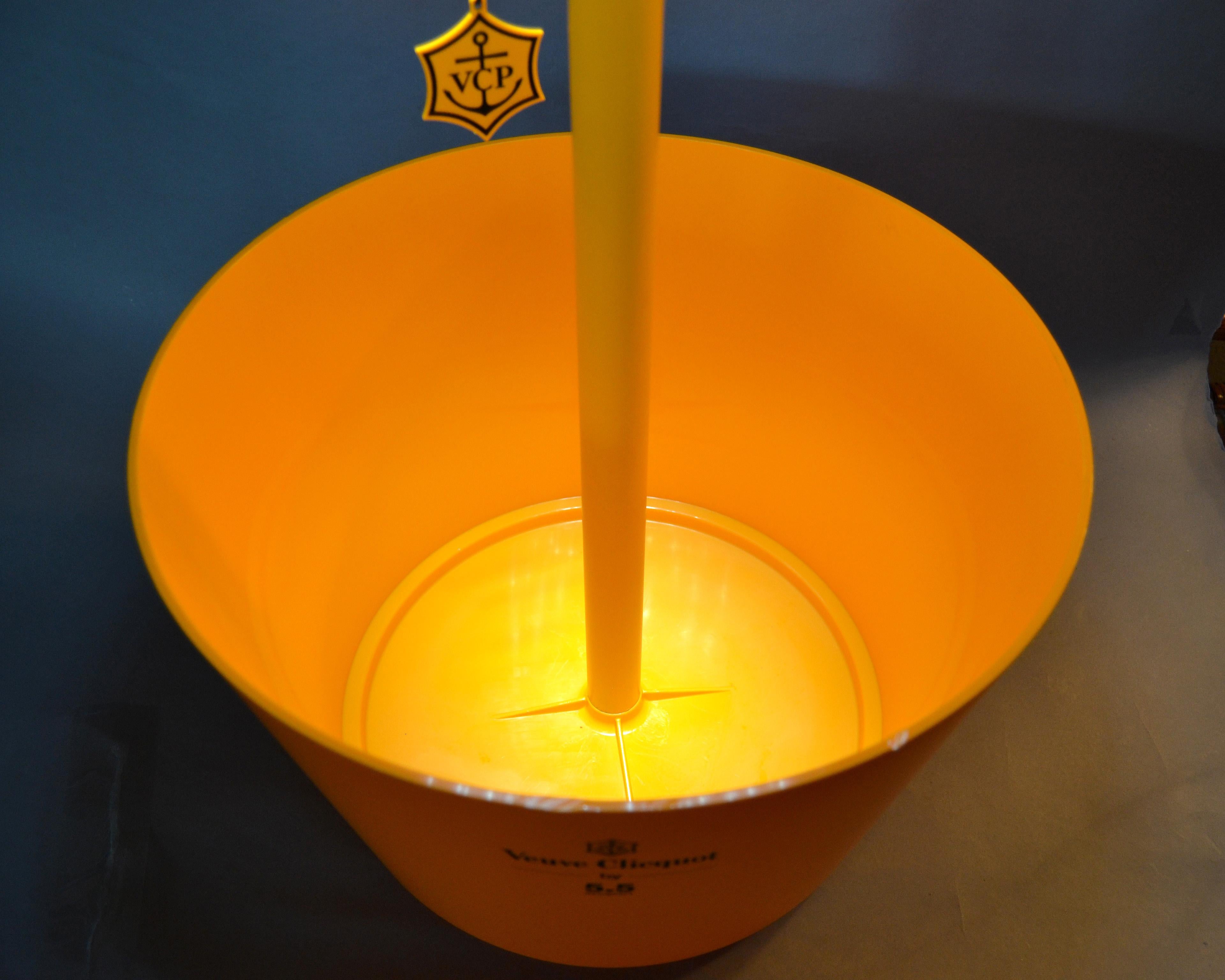 Mid-Century Modern French Veuve Clicquot Ponsardin Champagne Cooler, Ice Bucket with Table Lamp