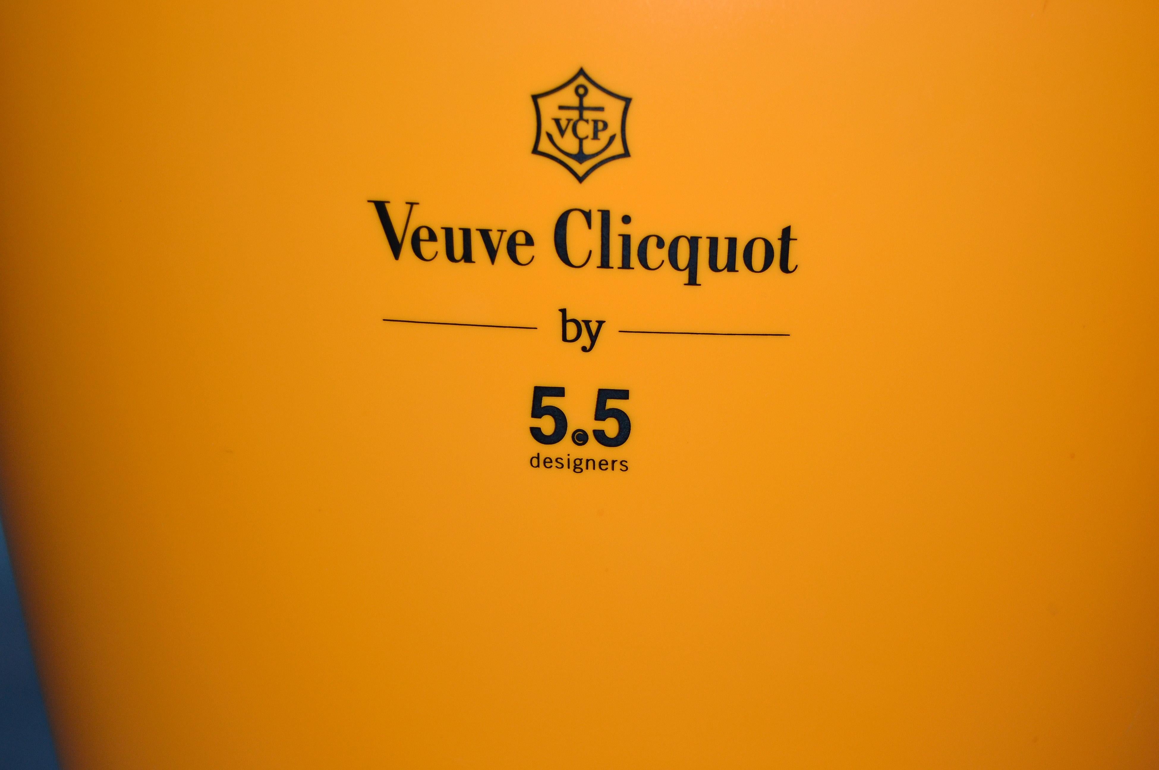 Plastic French Veuve Clicquot Ponsardin Champagne Cooler, Ice Bucket with Table Lamp
