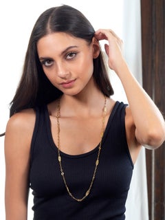 French Victorian 18 Karat Yellow Gold Antique Orange Blossom Link Chain Necklace