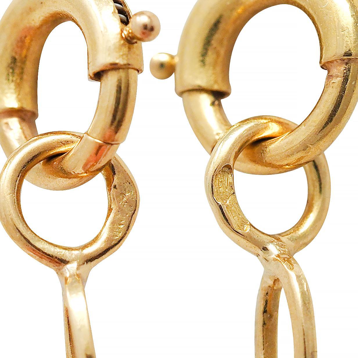 Collana vittoriana francese in oro giallo 18 carati con catena a Orange Blossom in vendita 4