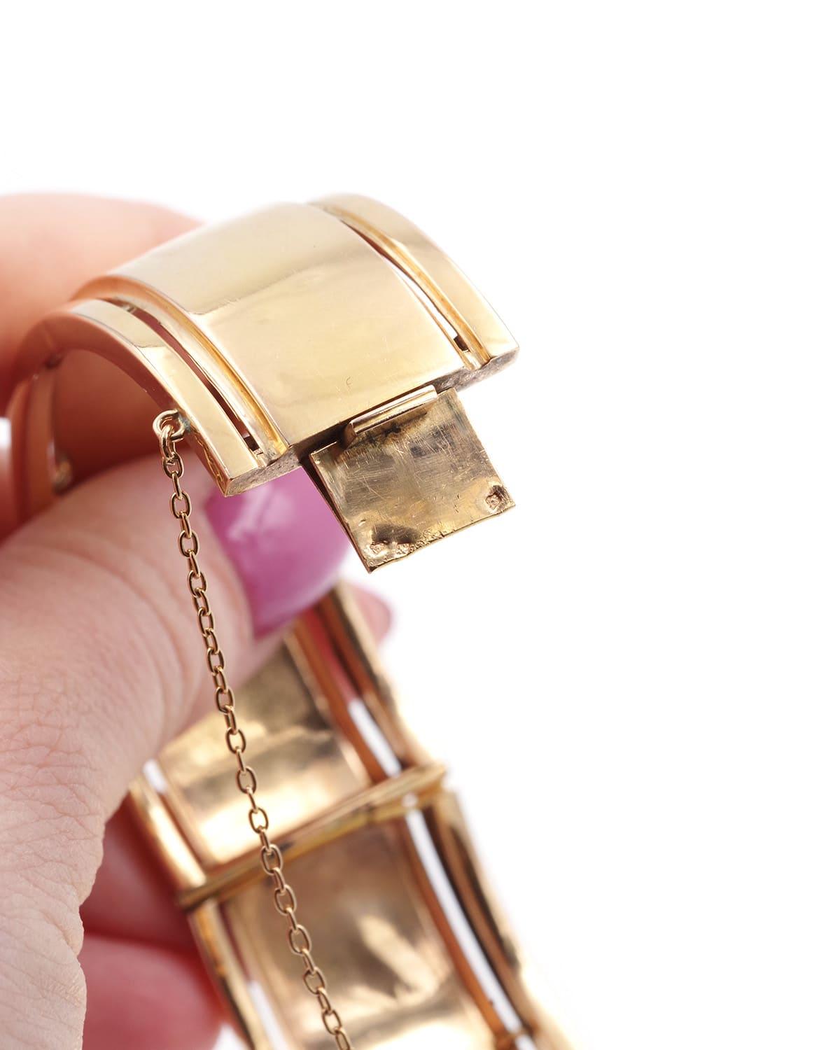 Rose Cut French Victorian 18k cuff bracelet with butterfly and diamonds For Sale