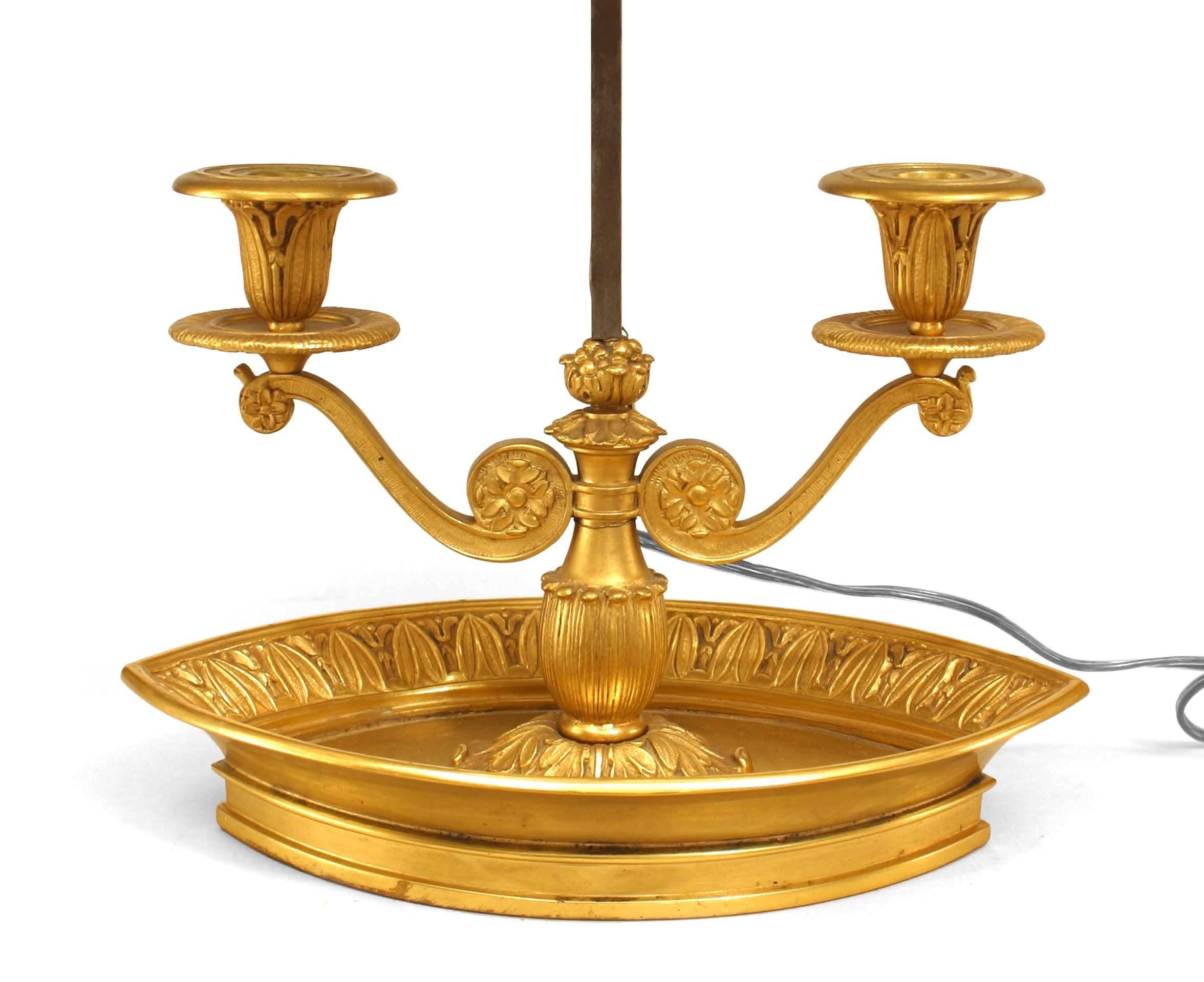 French Victorian '19th Century' Gilt Bronze Bouillotte Lamp In Good Condition In New York, NY