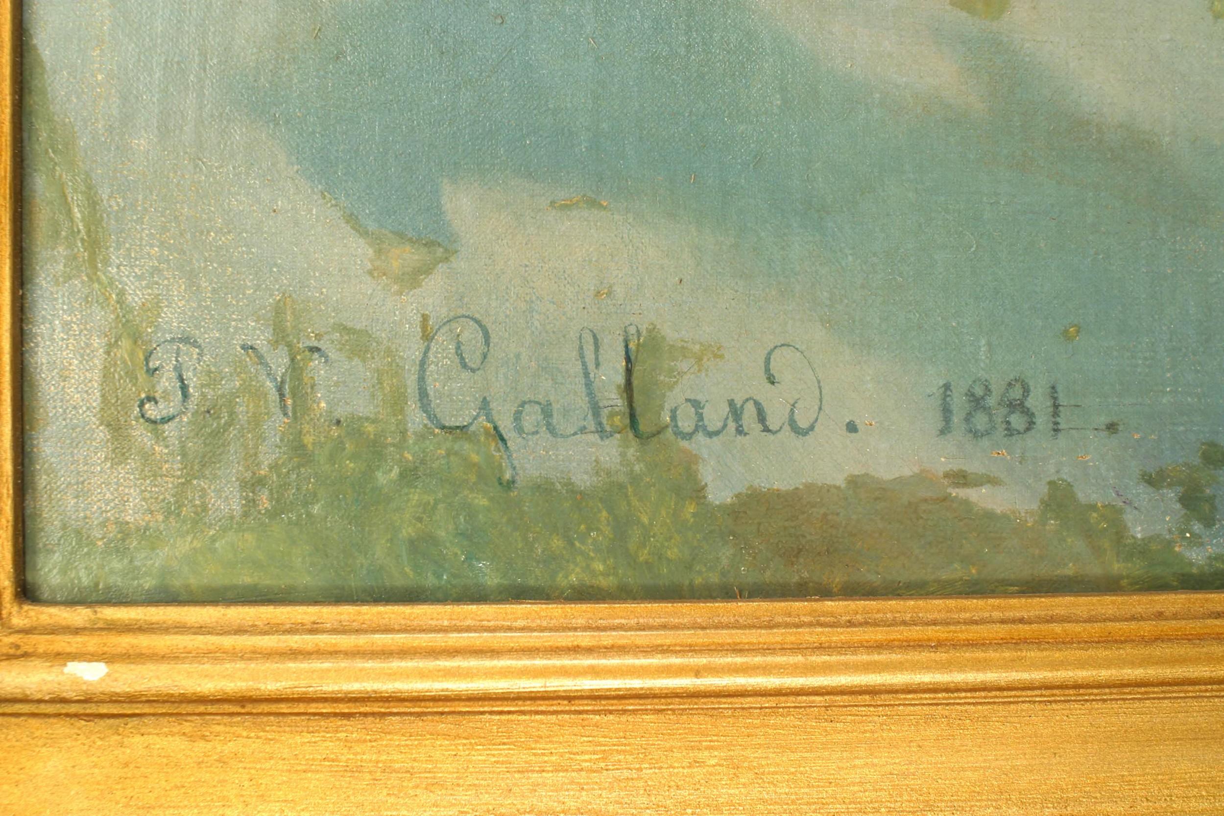 Hand-Painted French Victorian 3 Cupids Painting For Sale