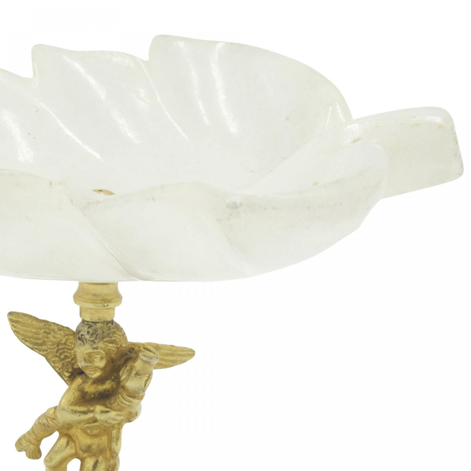 Französisches viktorianisches Alabasterkompott im Zustand „Gut“ im Angebot in Queens, NY