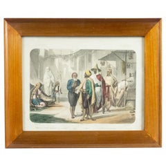 French Victorian Algerian Scene Lithograph