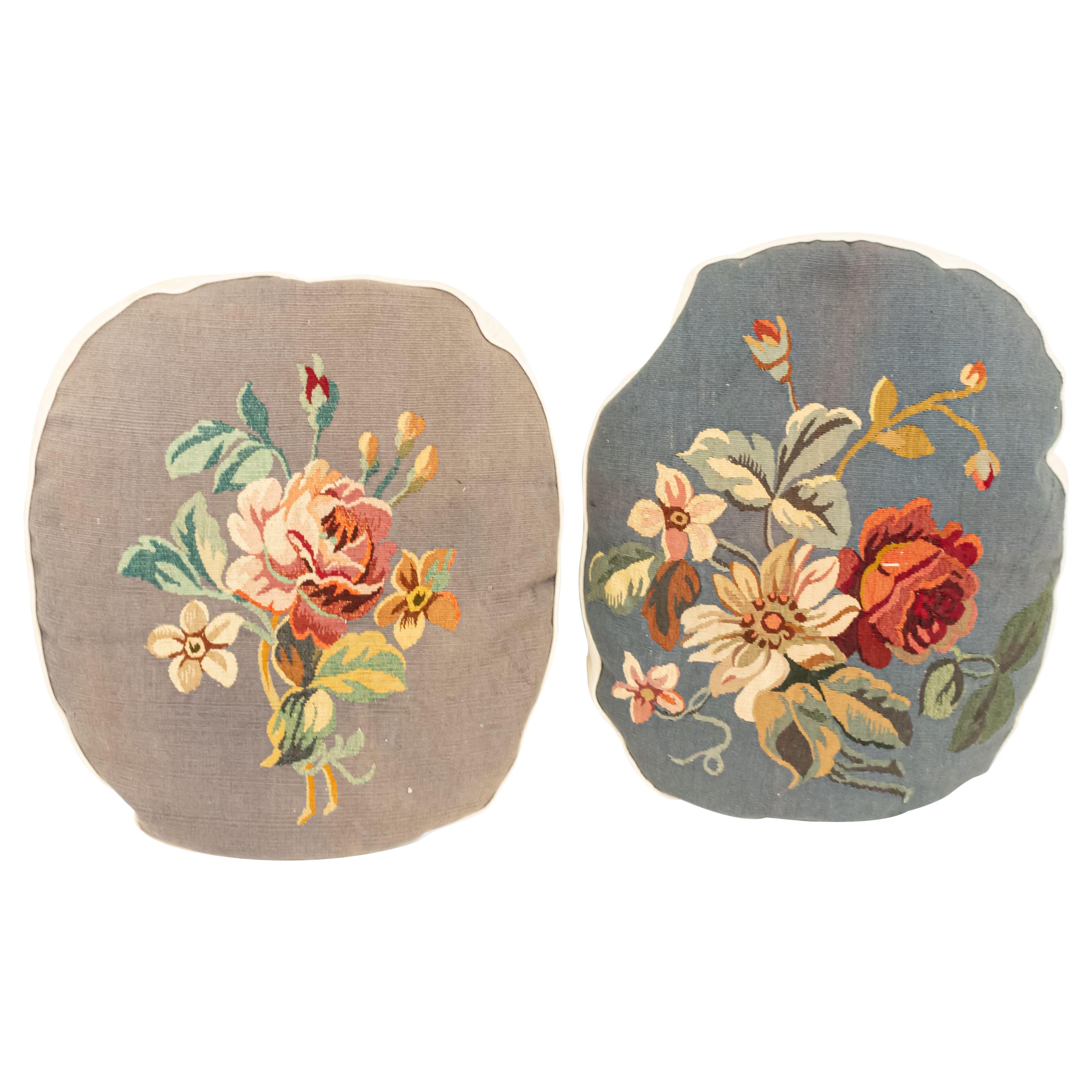 Oreillers d'Aubusson de style victorien français en vente