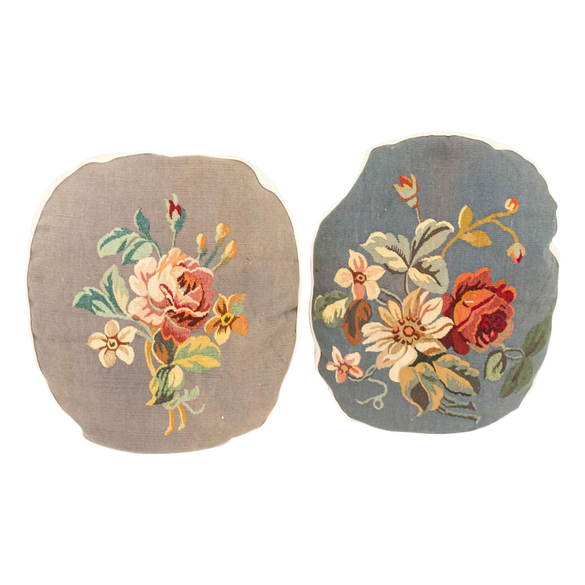 Französische viktorianische Aubusson-Kissen im Angebot