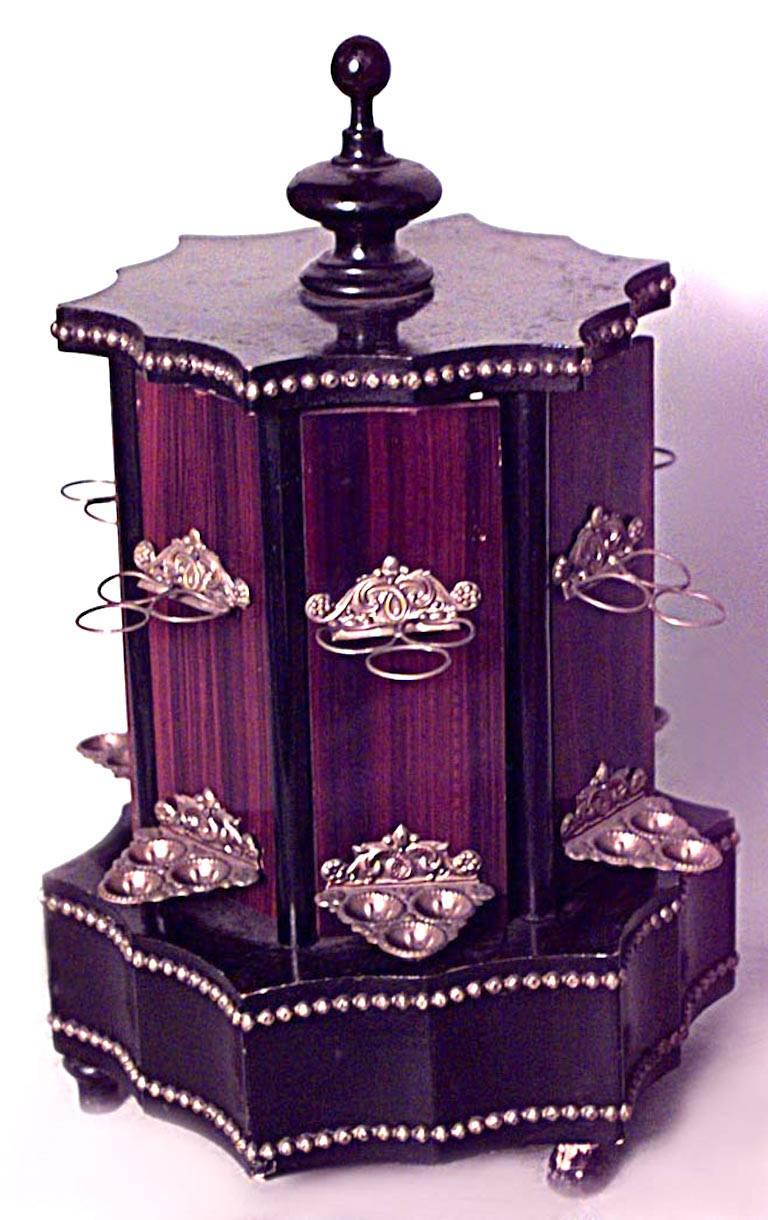 French Victorian Cigar Holder Music Box In Good Condition For Sale In New York, NY