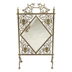 Parafuoco francese vittoriano in ottone