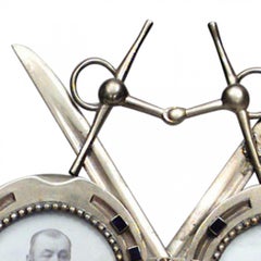 French Victorian Brass Horseshoe Picture Frame