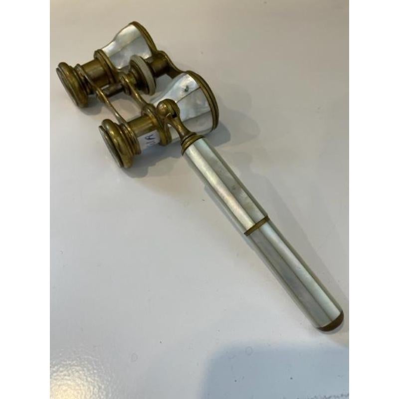 French Victorian Brass Opera Glasses In Good Condition For Sale In Queens, NY