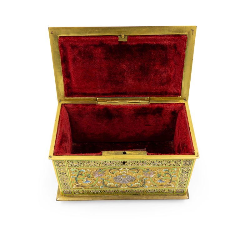 French Victorian Bronze and Enamel Box For Sale at 1stDibs